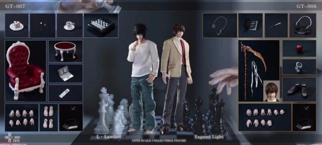 GAMETOYS GT-007 008 デスノート夜神月 Lエル2体セット特典付 1/6 フィギュア