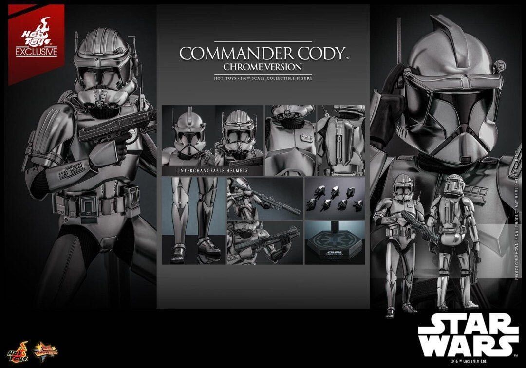 ホットトイズ MMS734 スター・ウォー コマンダー・コーディ(クロム)限定版 1/6フィギュア