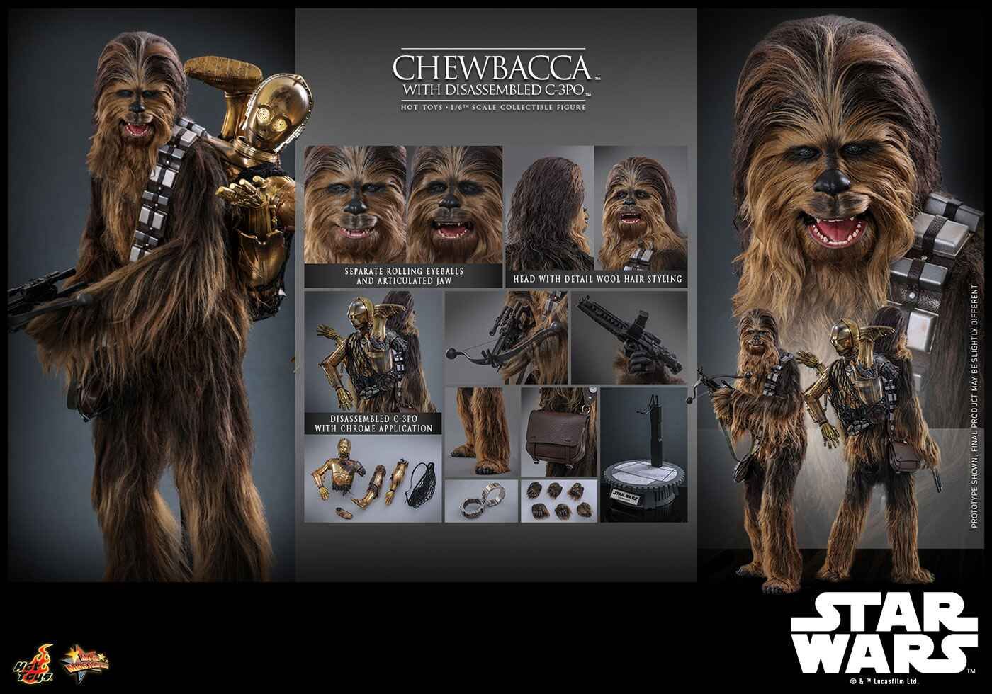 ホットトイズ MMS766 『スター・ウォーズ エピソード5/帝国の逆襲』チューバッカ&C-3PO(分解)