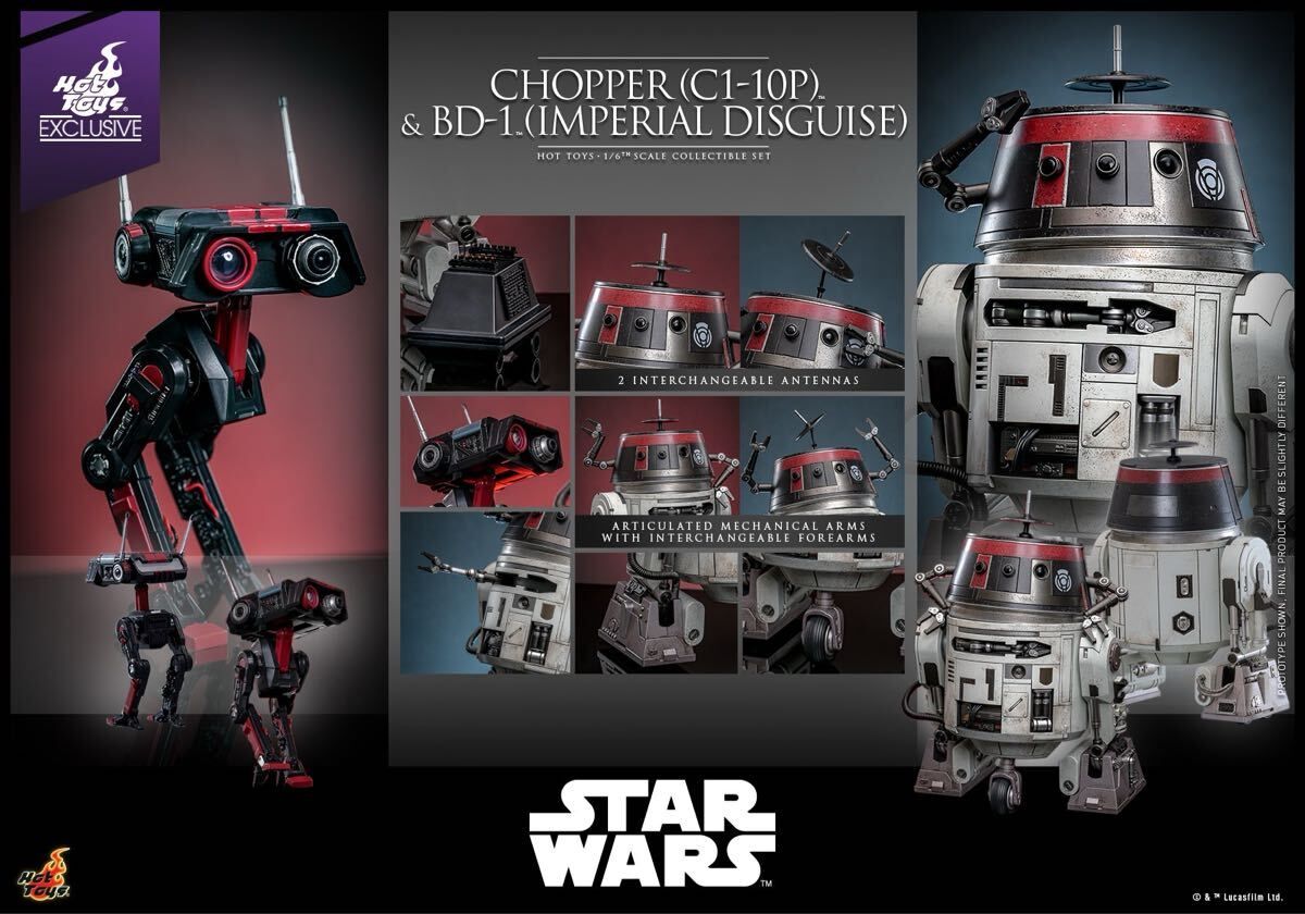 ホットトイズTMS152 『スター・ウォーズ』 1/6スケールフィギュア チョッパー&BD-1(帝国軍変装)