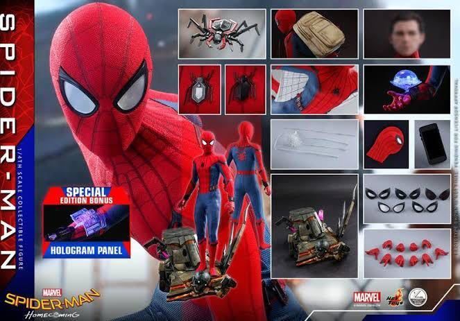 ムービーマスターピース　スパイダーマン　ホームカミング　ボーナスアクセサリー付き トイサピエンス限定アイテム！ホットトイズ「【ムービー