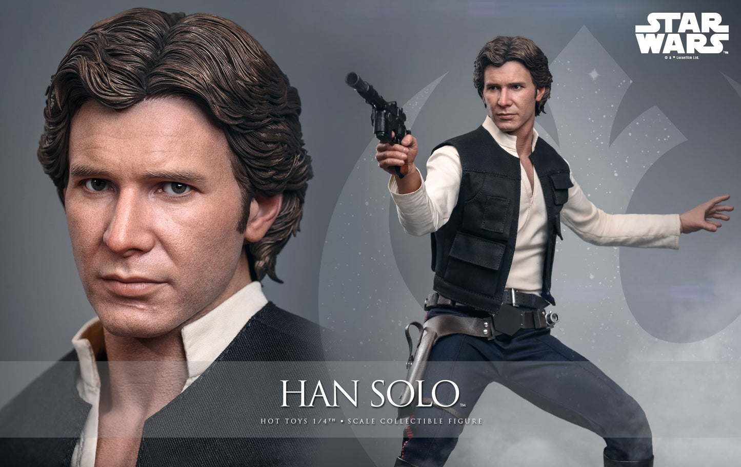 ホットトイズ QS026 『スター・ウォーズ エピソード4/新たなる希望』ハン・ソロ 1/4 フィギュア