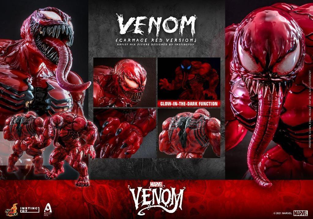 ホットトイズAMC034 ヴェノム Venomインスティンクトイ x ヴェノム(カーネイジ・レッド版)