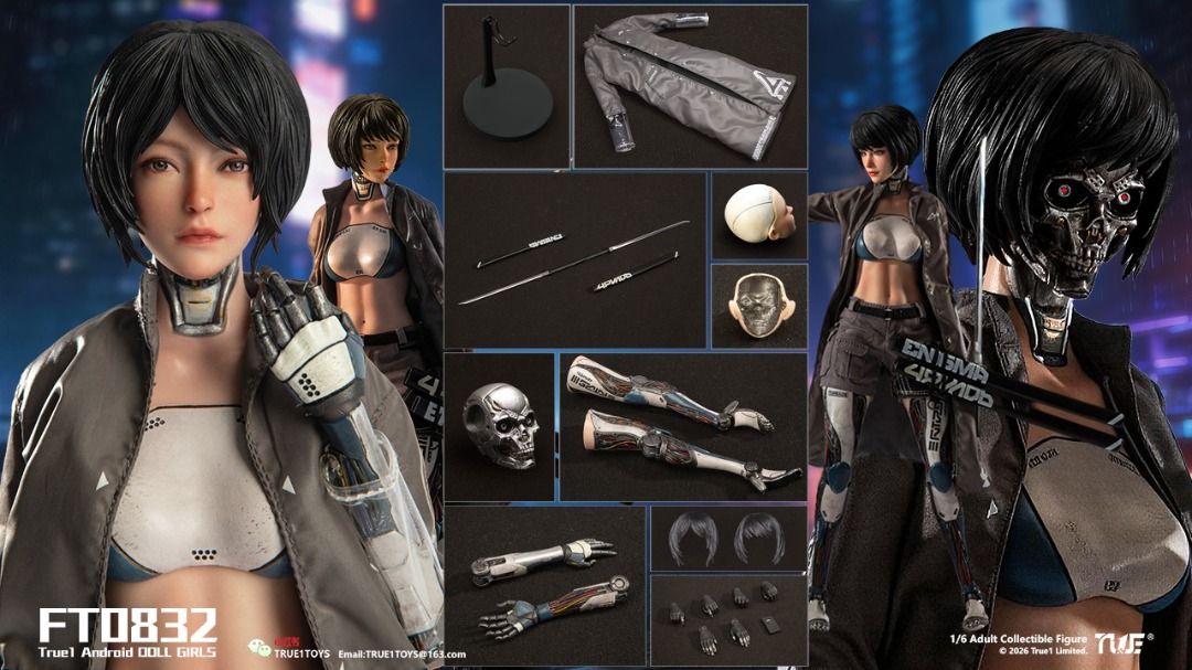 True1Toys FT0832B アンドロイド ビル (黒) 1/6フィギュア