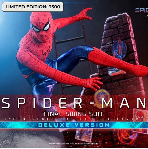 ホットトイズ MMS922 『スパイダーマン：ノー・ウェイ・ホーム』スパイダーマン（ファイナル・スウィング・スーツ／デラックス） 限定版 １/6 フィギュア